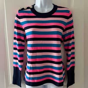 Lilly Pulitzer Striped Sweater with Button Detail